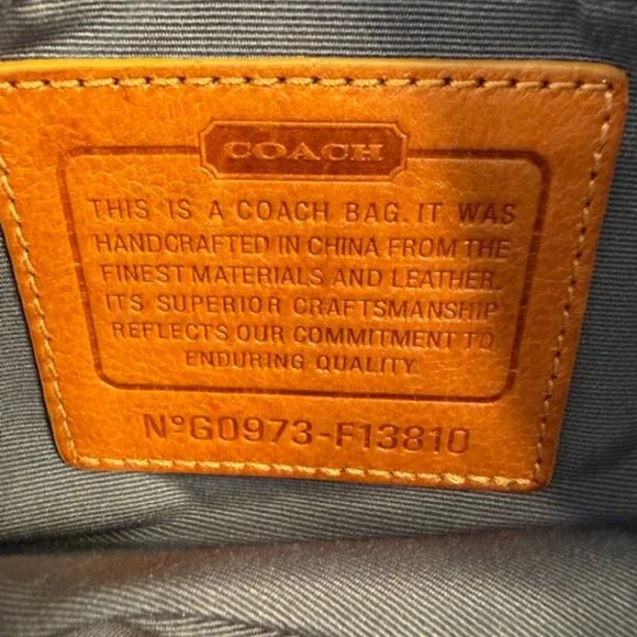 Coach 13810 Vintage Signature Gallery Tote with brown leather trim Classic Y2K - Picture 9 of 15